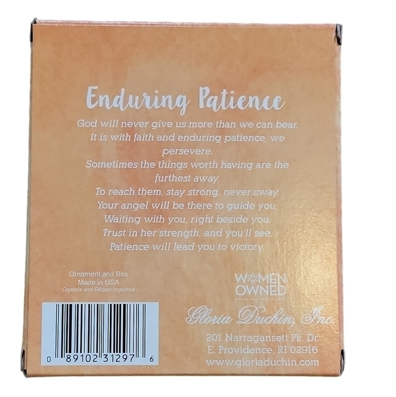 Gloria Duchin Pewter Ornaments Angels Of Gratitude. Enduring Patience. New! - Picture 6 of 7